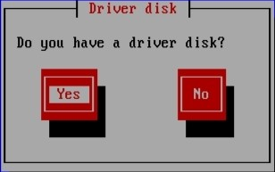 The driver disk prompt